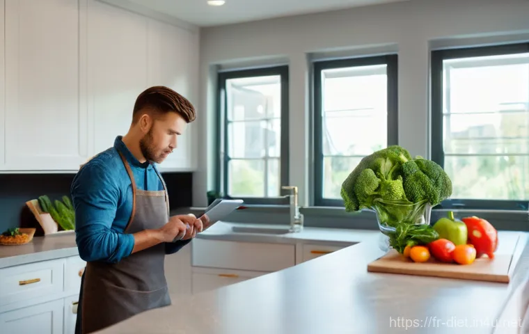 다이어트 지도사 필수 이론 학습법 - "A focused female nutritionist, approximately 35 years old, with sleek, pulled-back hair, is seated ...