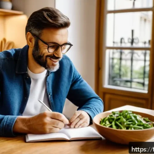 Home 31 다이어트 지도사 업무에서의 고객 상담 사례 - A warm, inviting scene of a French nutrition coach sitting attentively with a diverse adult client i...
